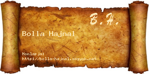 Bolla Hajnal névjegykártya